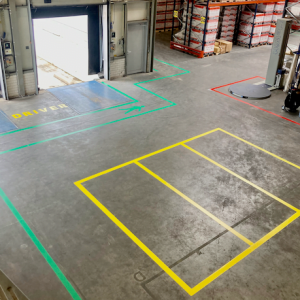 Belijning magazijn door Van Heusden Werken