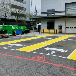 Belijning vrachtwagen door Van Heusden Werken