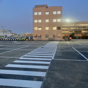 Markering parkeerterrein door Van Heusden Werken