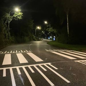 Wegmarkering oversteekplaats door Van Heusden Werken
