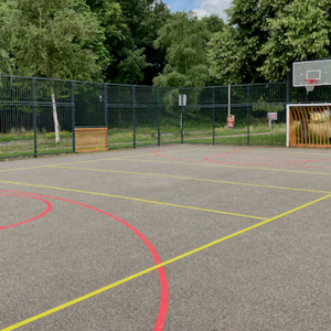 Belijning sportveld door Van Heusden Werken