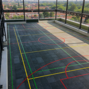 Belijning sportveld door Van Heusden Werken